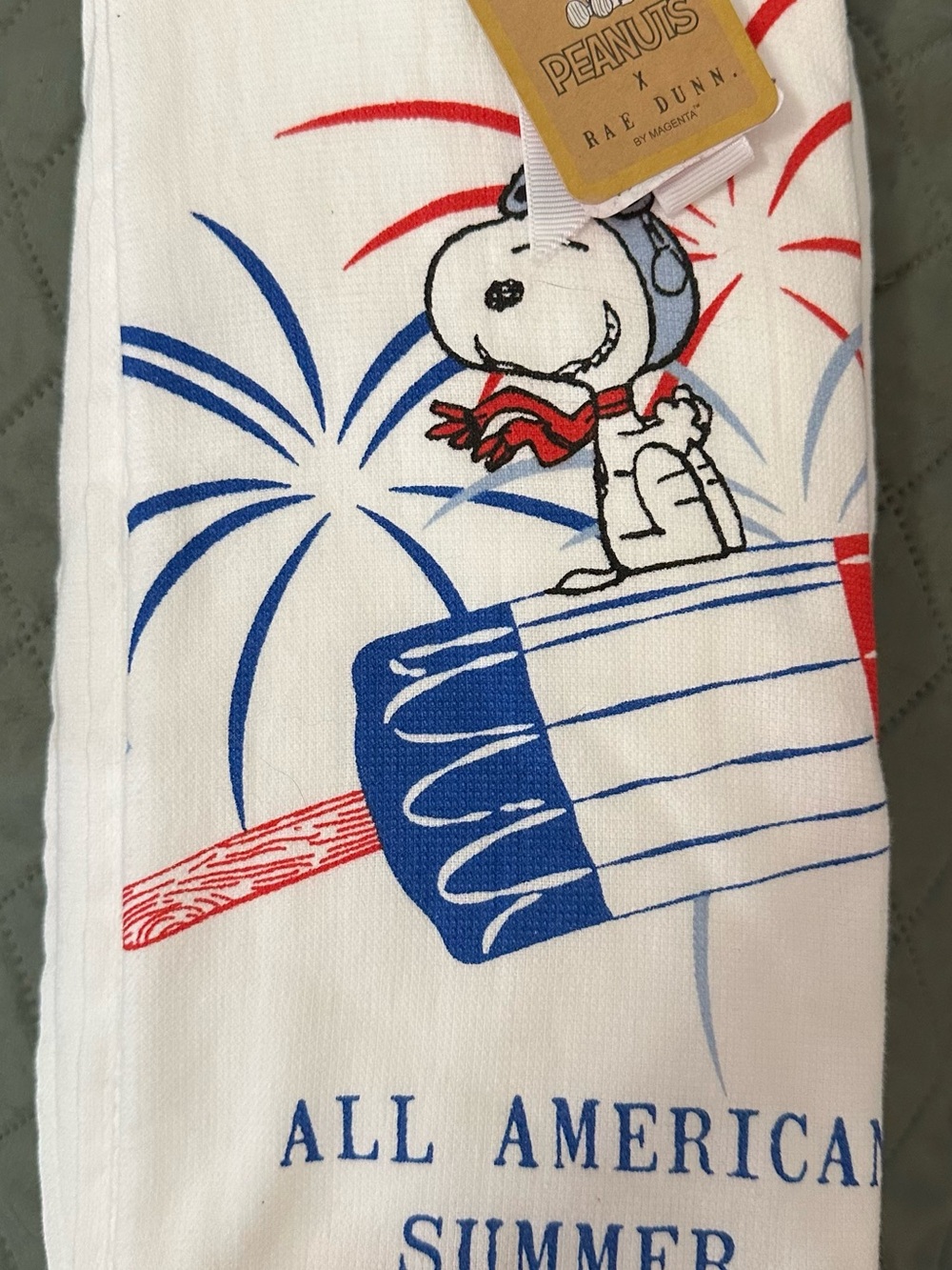 Peanuts x Rae Dunn Snoopy All American Summer Kitchen Towel NWT Patriotic